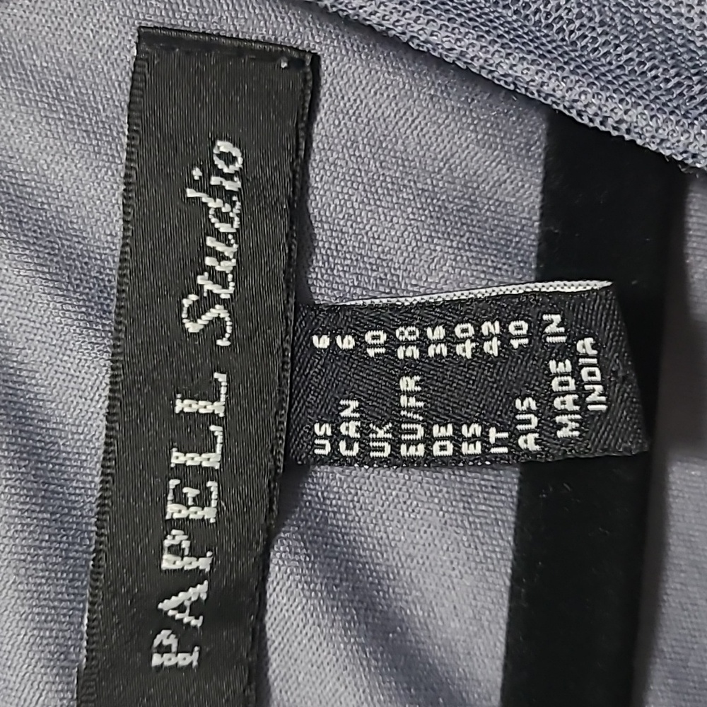 Adrianna Papell Women's Formal Dress Size 6 Dusty‎ Blue Beaded Short Sleeve Gown - Picture 12 of 17